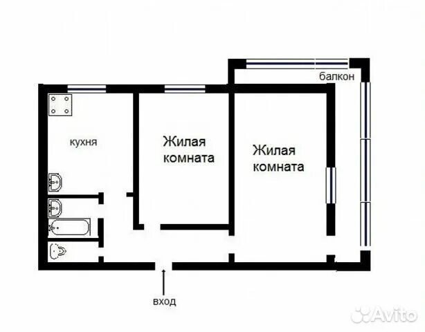 2 изолированные комнаты. Схема двухкомнатной квартиры. Двухкомнатная квартира схема планировки. Планировка с изолированными комнатами. Планировка двухкомнатной хрущевки с изолированными комнатами.