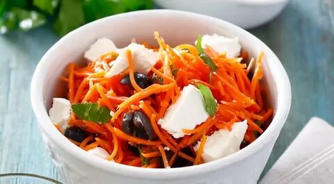 Салат рис морковь