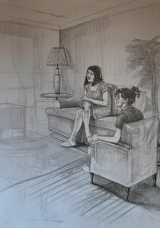 Рисунок человек дома