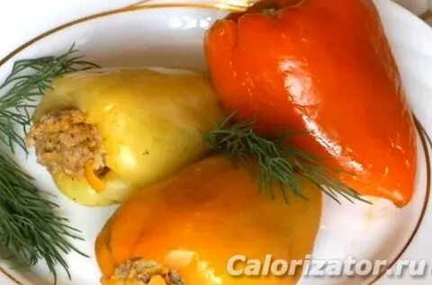 Сколько калорий перец фаршированный мясом и рисом