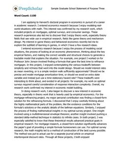 Scholarship Essay: Statement of purpose masters example.