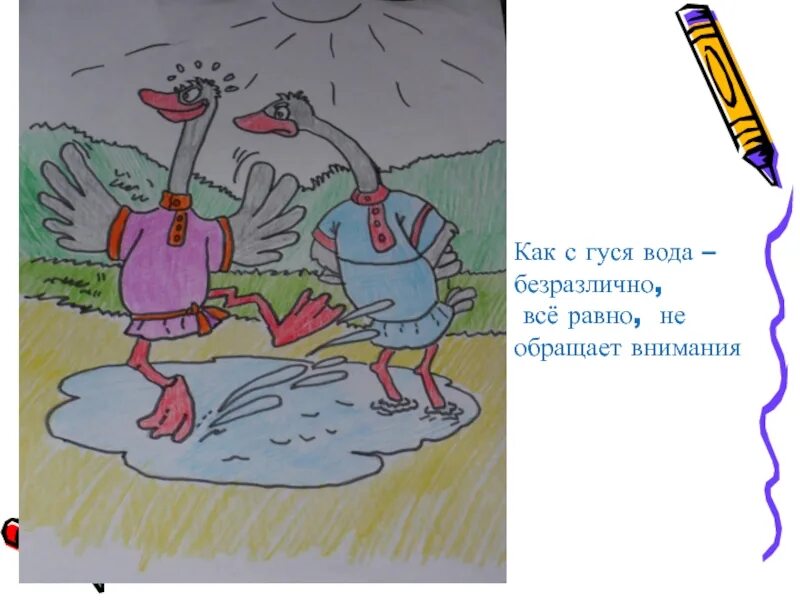 Объясните значение как с гуся вода. Как с гуся вода фразеологизм. Как с гуся вода значение фразеологизма. Фразеологизм как сгуся вода. Картинка к фразеологизму как с гуся вода.