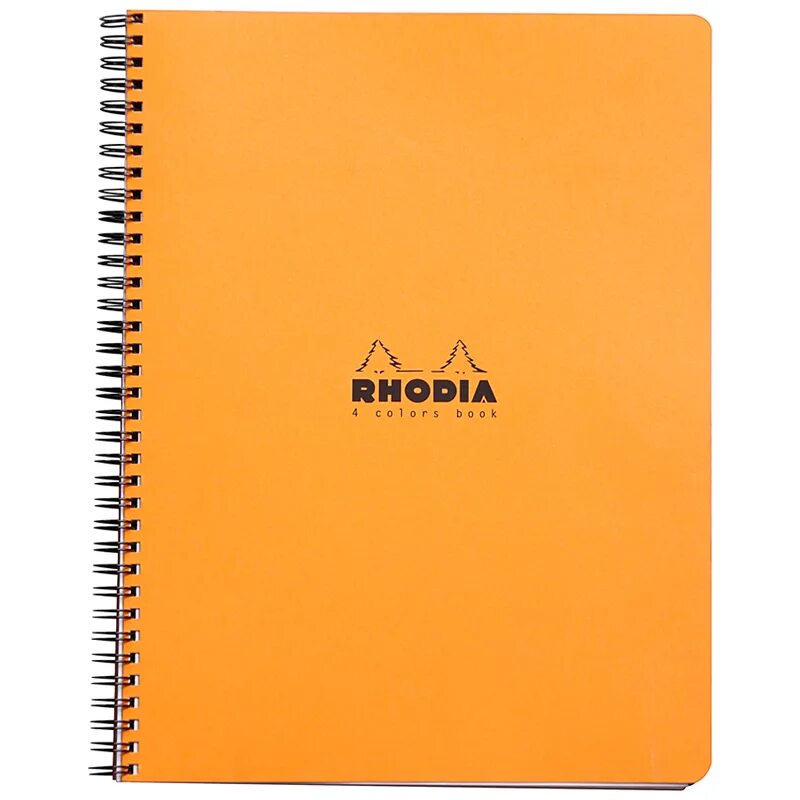 Бизнес-тетрадь 80л., а4+, клетка на гребне Rhodia &quot;Classic. Black&quot;, 80г/м2. Rhodia Classic Wirebound Notebook a4. Бизнес-тетрадь 80л. А4+