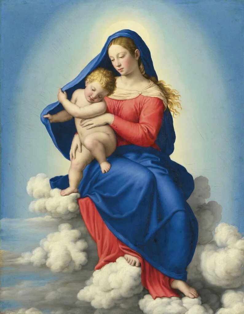 Джованни Баттиста Сальви Madonna and child. Мадонна Сассоферрато картина.