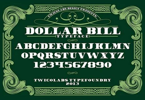 Money шрифты