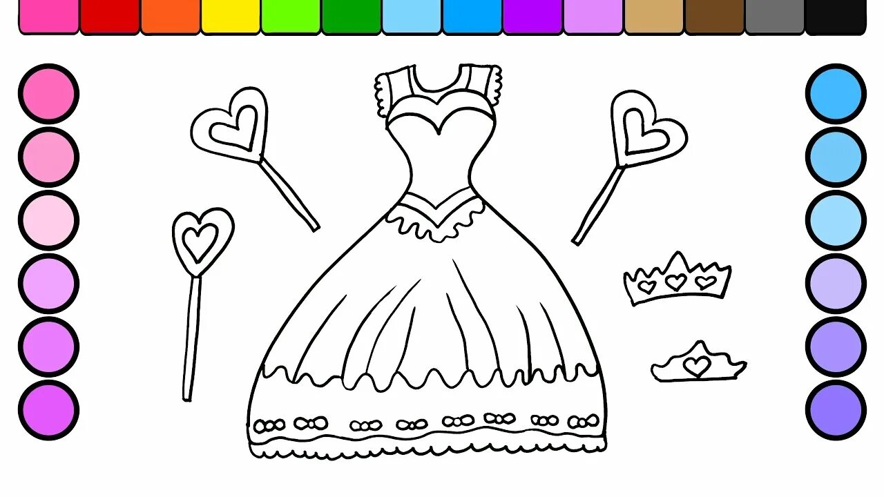 Раскраска платье принцессы. Раскраска платье. Раскраска одежда для детей платье. Платье раскрасскадля детей. Платье раскраска для детей.