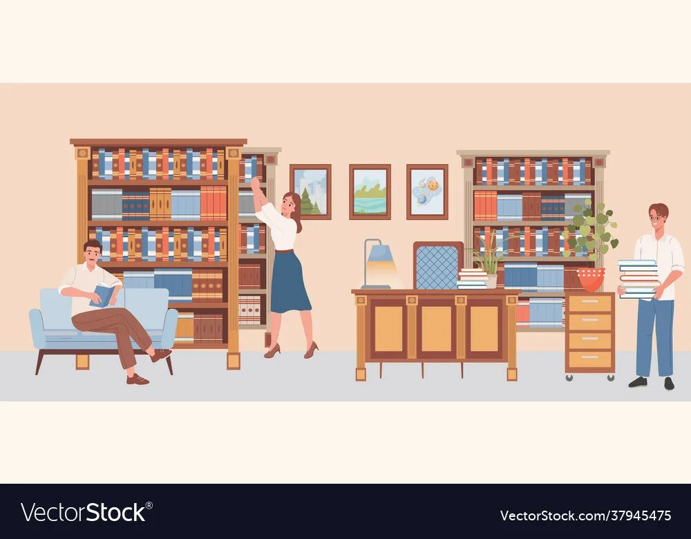 Library vector. Library vector