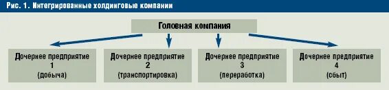 Дочерние предприятия холдинга