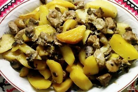 Свинина с сушеными грибами