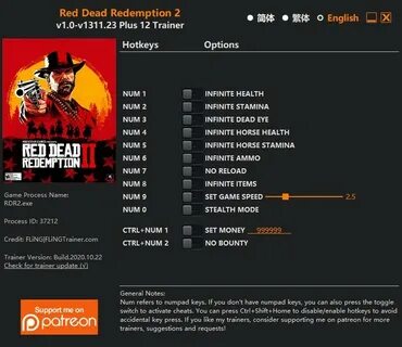 Red dead redemption 1 trainer