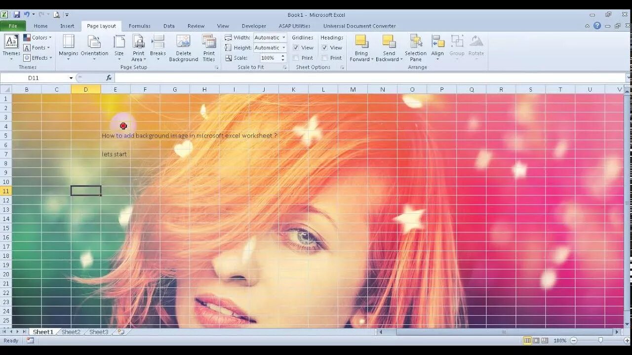 How to add background