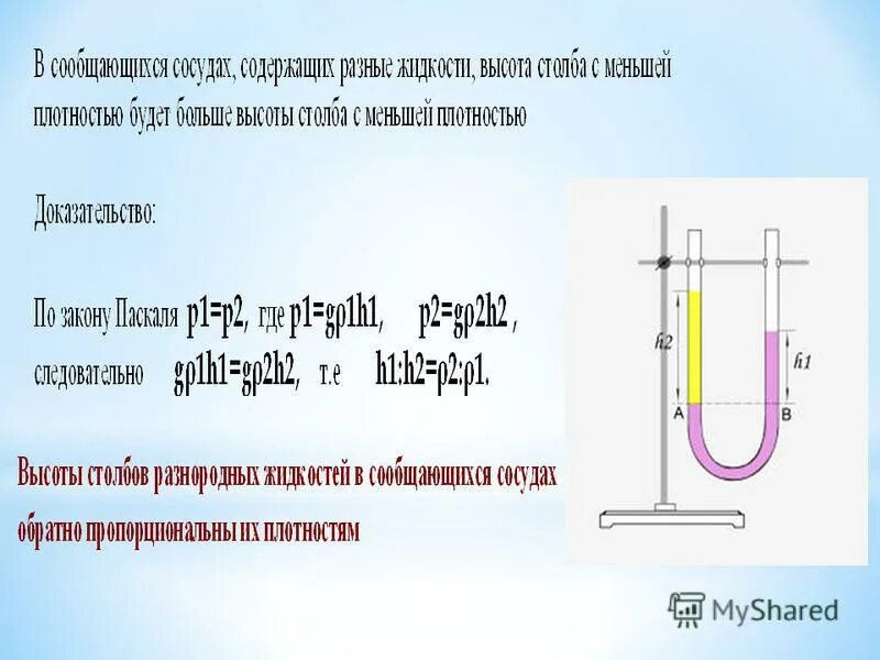 Сообщающиеся сосуды физика 7. Закон сообщающихся сосудов 7 класс физика. Сообщающиеся сосуды с разными жидкостями. Сообщающиеся сосуды урок.