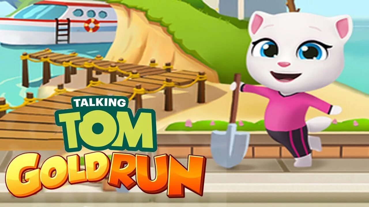 Talking tom gold run mod. Анджела. Gold Run. Tom Gold Run игра. Анджела бег за золотом.