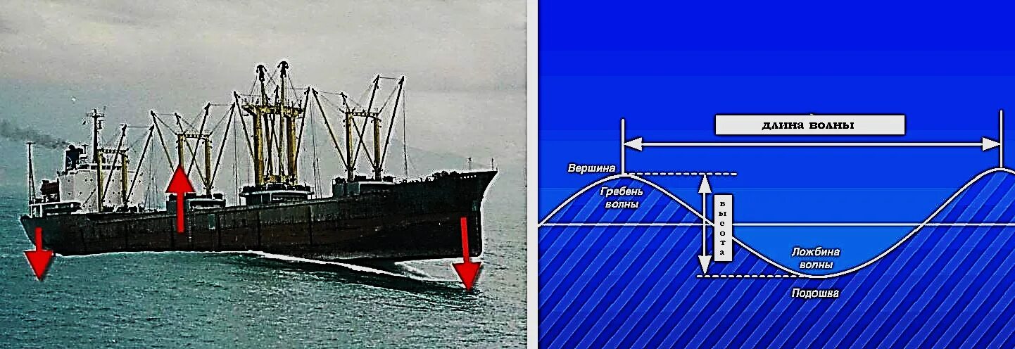 Осадка судна в грузу. Нагрузки действующие на судно. Корпус судна. Конструкция сухогруза. Конструкция морских судов.