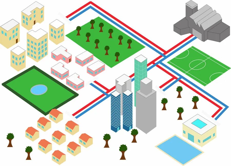 Heat supply networks. Heating and heating networks 3d. Heat supply networks. Heating and heating networks. Heating and heating networks.