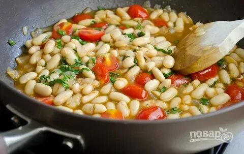 Белая фасоль с овощами