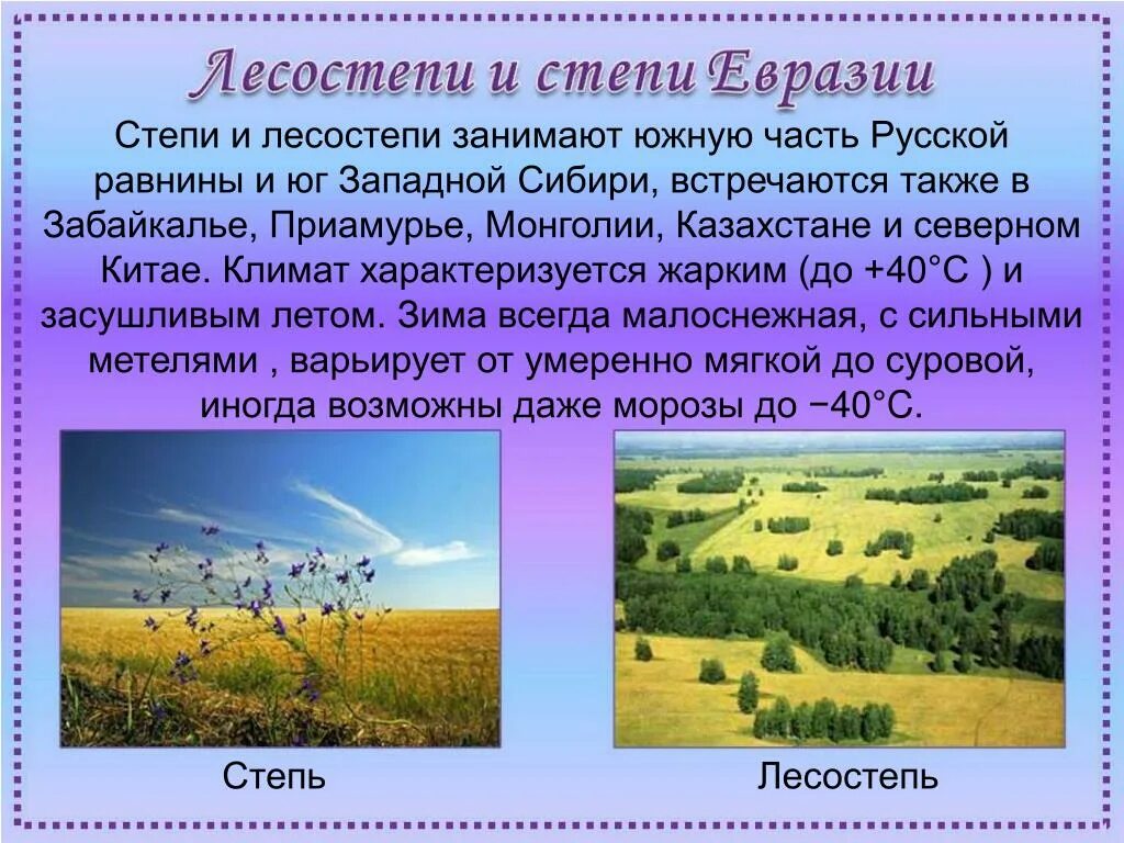 Лесостепь россии урок. Климат лесостепи и степи в Евразии. Природные зоны Евразии степи и лесостепи. Климатический пояс лесостепи и степи в Евразии. Природные условия лесостепи.