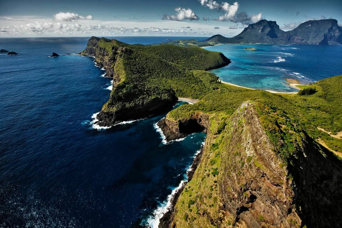 Остров хау Австралия. Вулканические острова Австралии. 2 острова в австралии