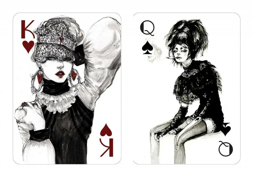 фэшн карта. фэшн карта. фэшн иллюстрации игральные карты. дама пики эскиз. карта дама черви.