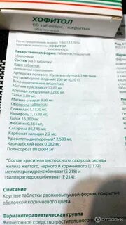 Хофитол как принимать взрослым до еды