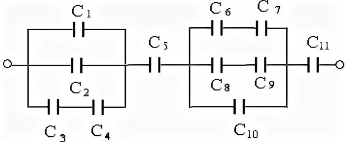 Схема конденсатора с1 с2 с3 с4. Конденсаторы с1 1 МКФ с2 2 с3 2мкф с4 2мкф. Батареи конденсаторов на схеме изображенной рисунке. Определить ёмкость батареи конденсаторов с1 2 ПФ. Определите емкость батареи конденсаторов изображенной