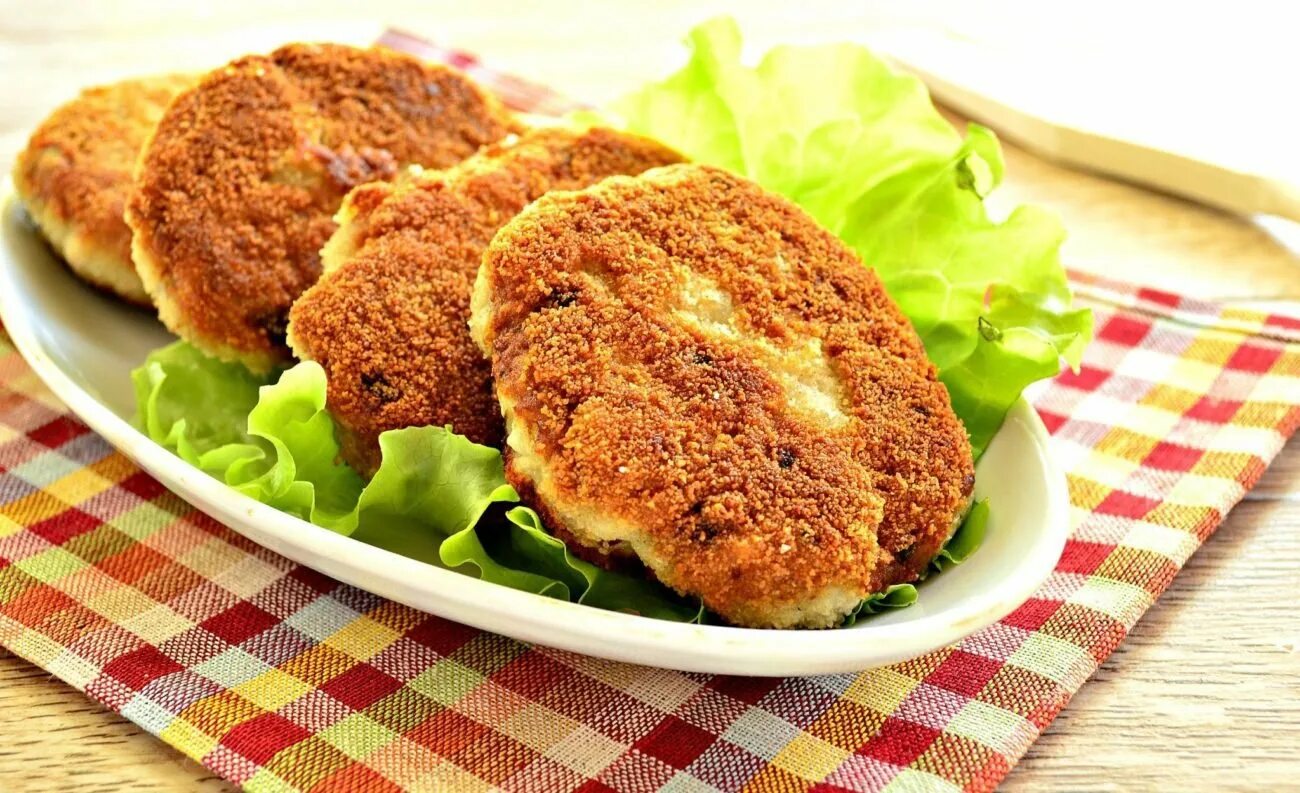 Куриный фарш в сухарях