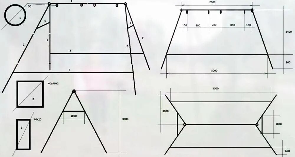 Чертежи садовых качель из металла с размерами. Качель Садовая из металла чертёж. Чертежи качелей из металла профтрубы. Садовые качели из профильной трубы чертеж.