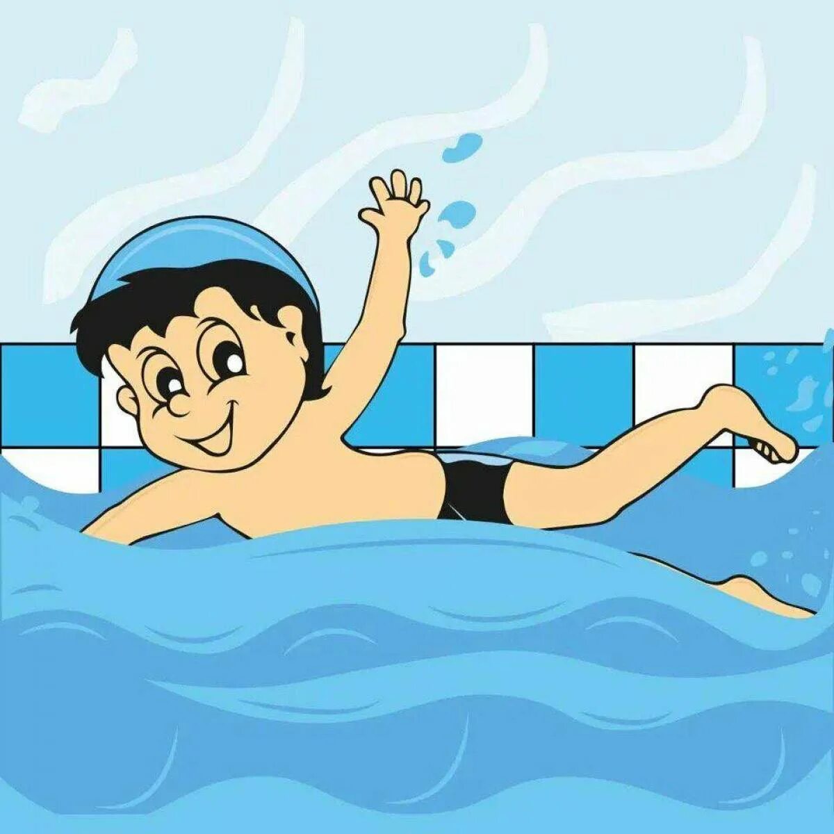Мальчик купается в море. Мальчик плавает в бассейне. Бассейн картинка для детей. Дети плавают. Плавание картинки для детей.