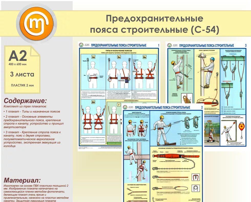 Какие предохранительные пояса запрещено использовать. Предохранительные пояса строительные. предохранительные пояса строительные плакат. предохранительные пояса техника безопасности. предохранительные пояса строительные - комплект из 2 плакатов.