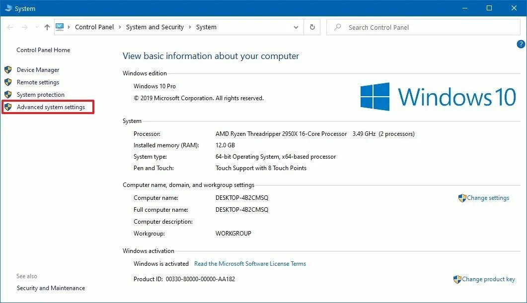 Windows Touch в Windows 7. Ускорить работу в Windows 10 процессор компьютера. CPU Control Windows 10. Win 10 где Advanced System settings. Advanced system setting