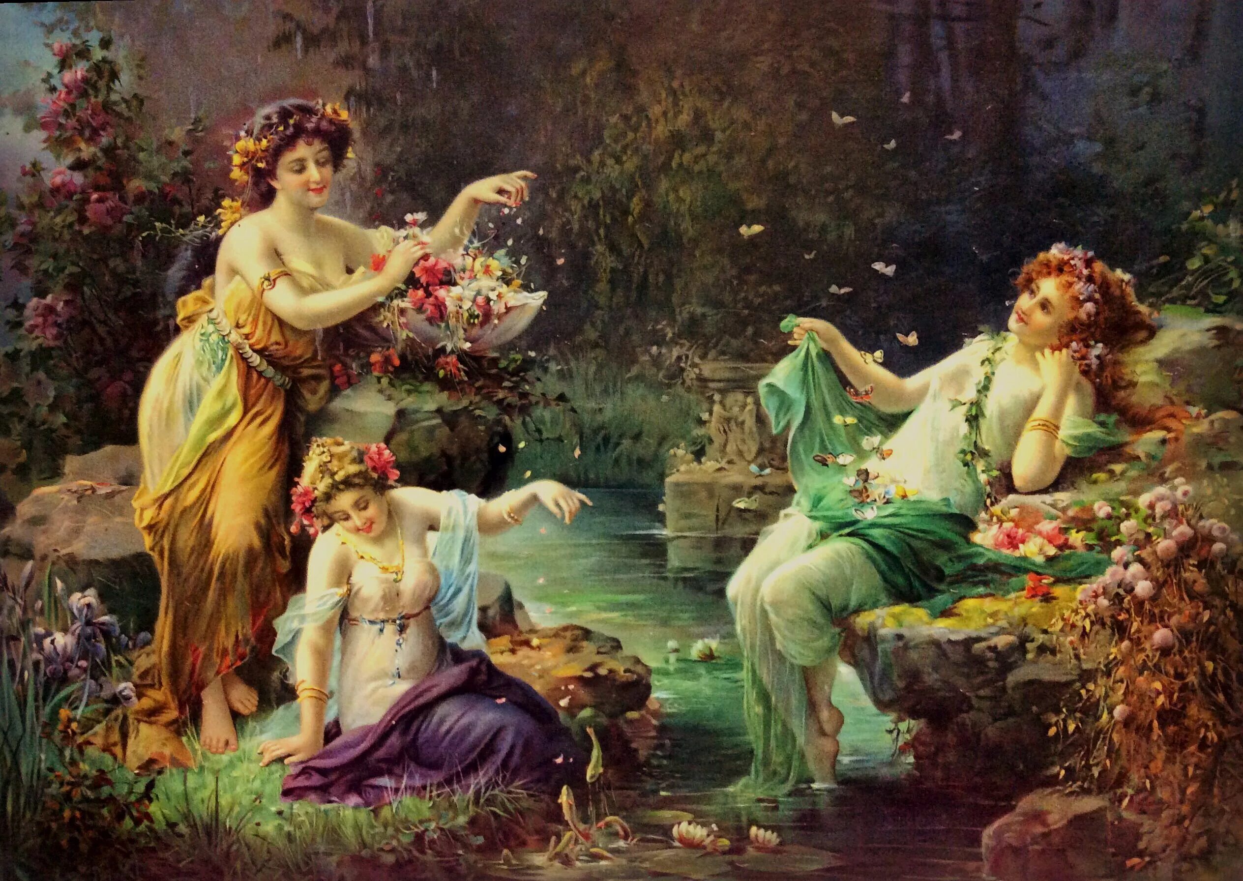 Нимфы в древнегреческой мифологии. Ханс зацка нимфы. ханс зацка (1859-1945). ханс зацка три нимфы. ханс зацка лесные нимфы.