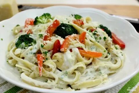 Овощи в сливках с сыром