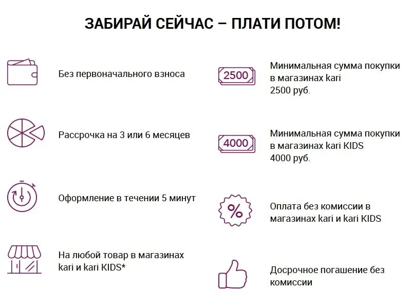 Карт оплатить рассрочку
