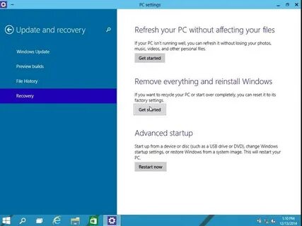 Restore setup