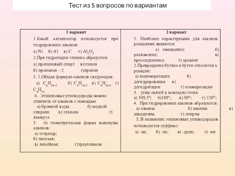 Алкины тест. Алкины тест 10 класс. проверочная работа по теме алкины. алкины тест с ответами. 10 класс проверочная работа по теме алкины.