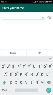 Whatsapp name