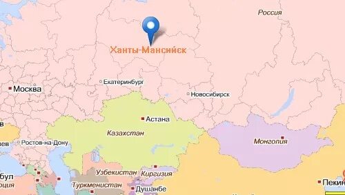 Нягань город где находится какая. Ханты-мансийск на карте где находится.