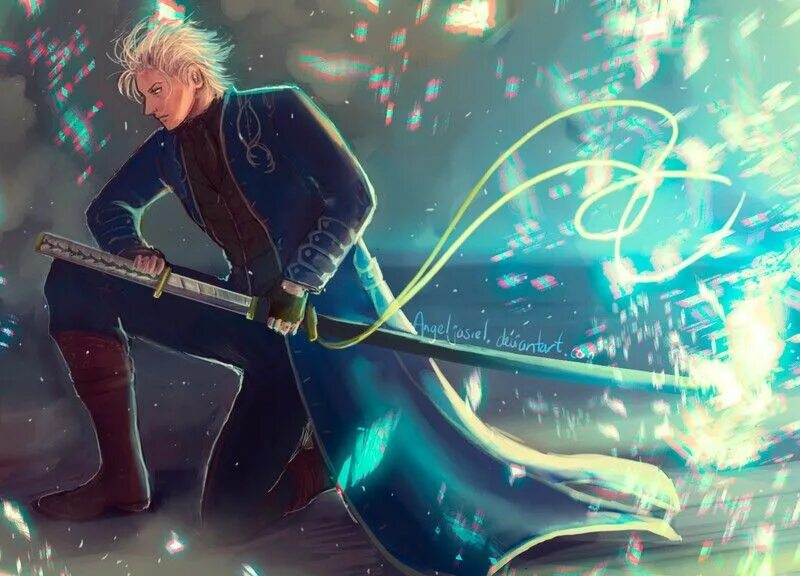 Дмс песни. Вергилий DMC. Vergil Fan Art. Vergil с квасом.