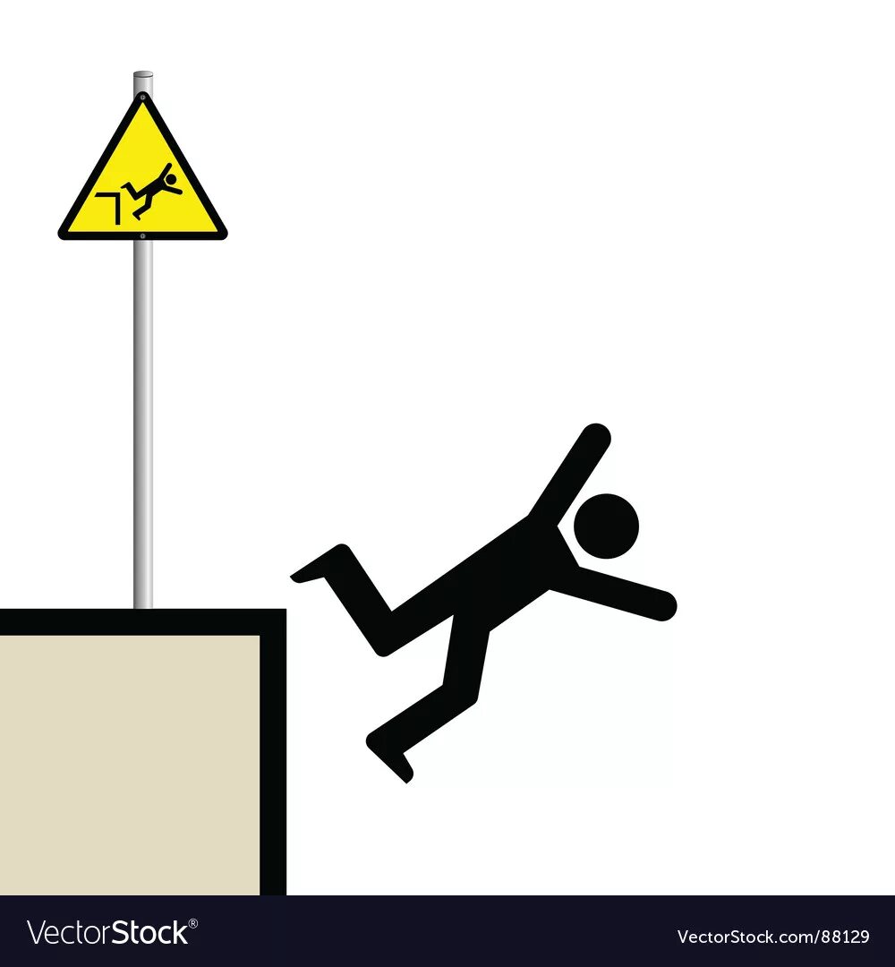 Знак падающий человек. Падающий человечек. Табличка человек падает. Знак осторожно обрыв.