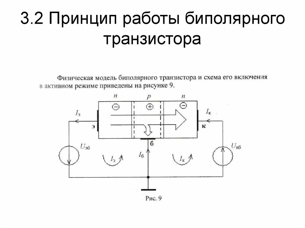 Схемы работы биполярных транзисторов