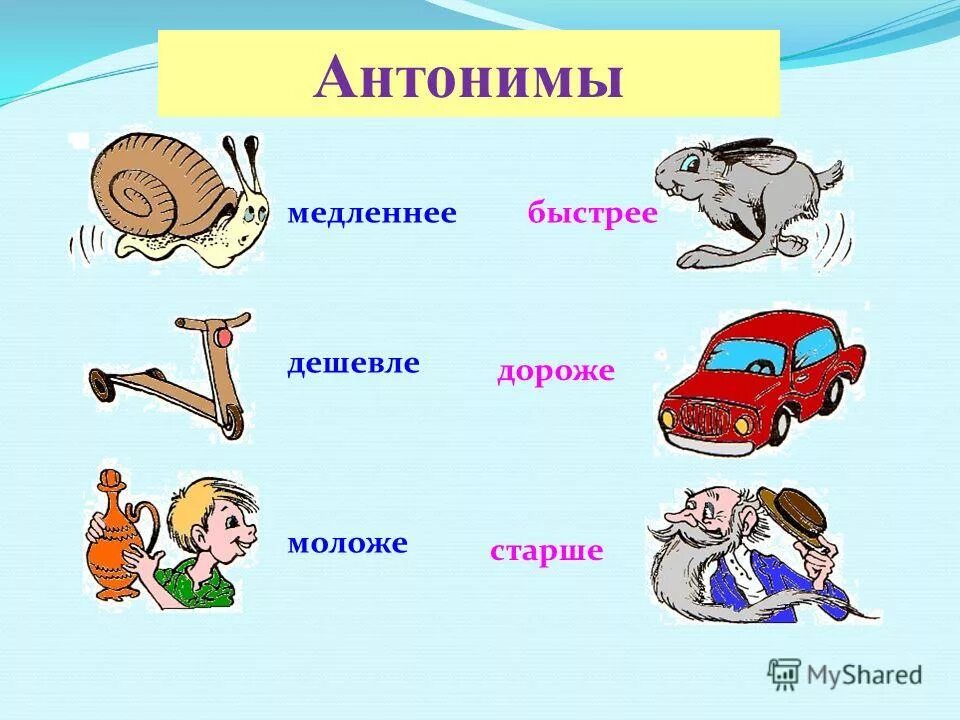 Очень медленно предложение. Антонимы в картинках 5 класс. Противоположности рисунок. Антонимы рисунки задания. Быстрый и медленный темп.