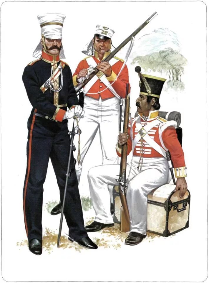 British Infantry 19 век. Солдаты британской ОСТ-Индской компании. Британская колониальная форма. Британские колониальные войска. Private 13
