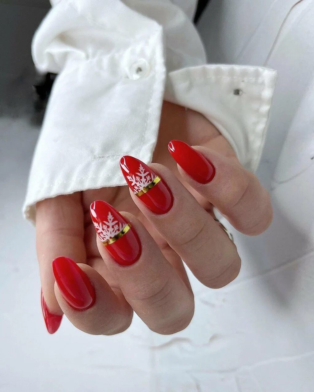 GOLD Ornament-xmas Nails-luxury Nails-press on Nails-christmas - Etsy Manicura d