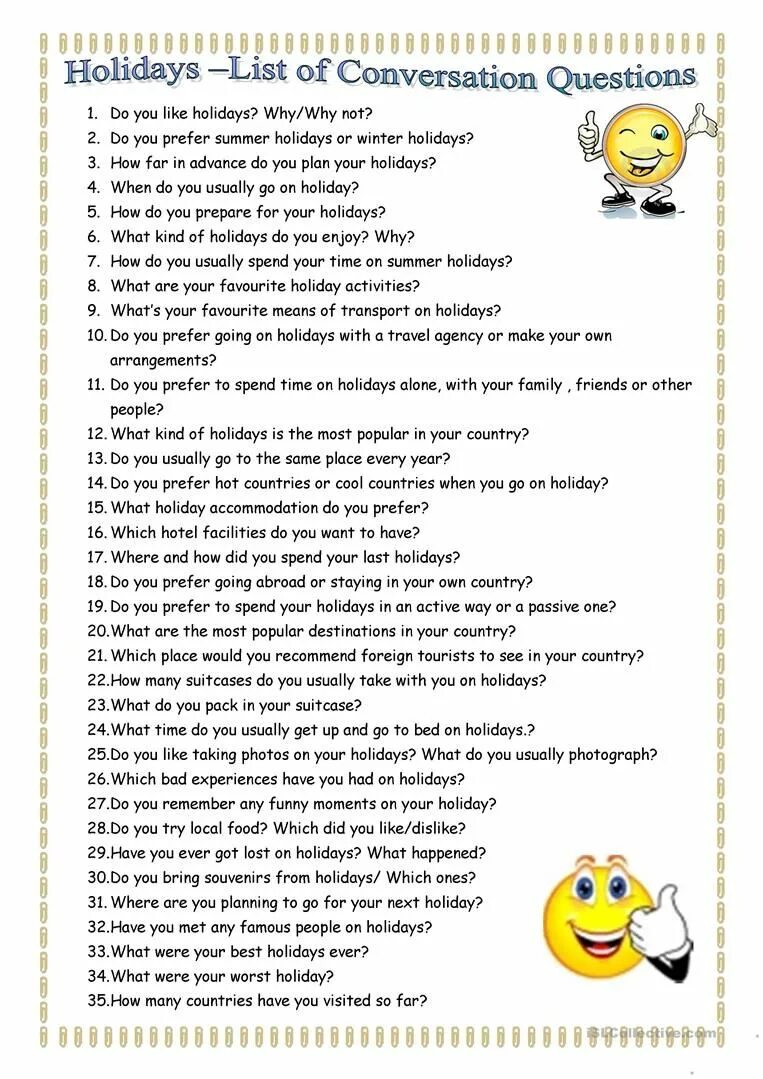 Why is the best ever. Conversation questions. Темы discussion English. Speaking questions английский. Speaking по английскому Summer Holidays.