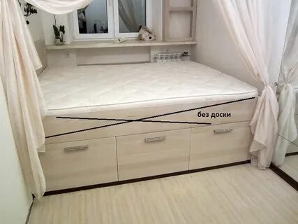 Кровать подиум с ящиками
