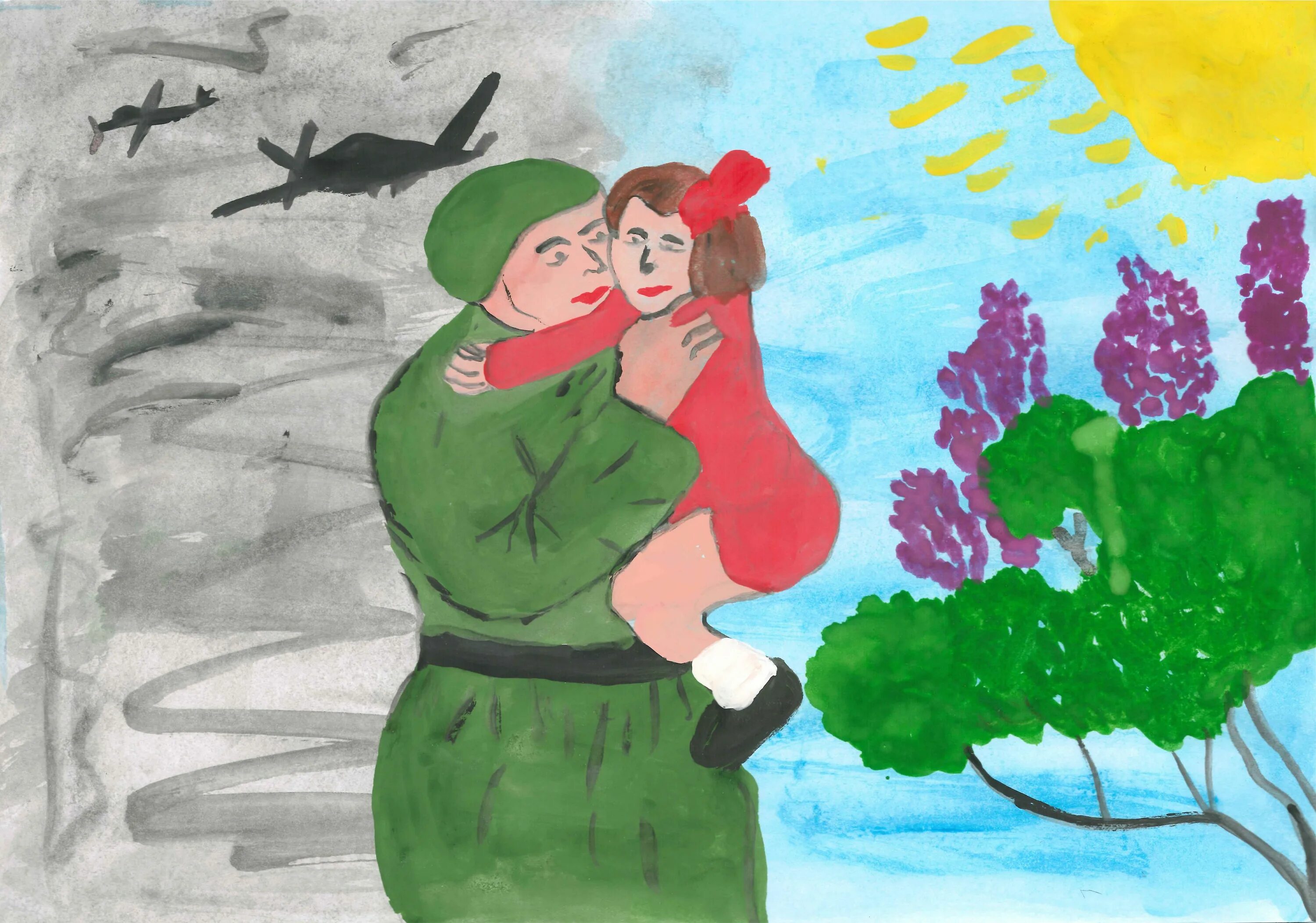 Рисунок про войну. Рисунок солдату. Детские рисунки о войне. 9 мая глазами детей