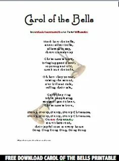 Carol of the bells перевод