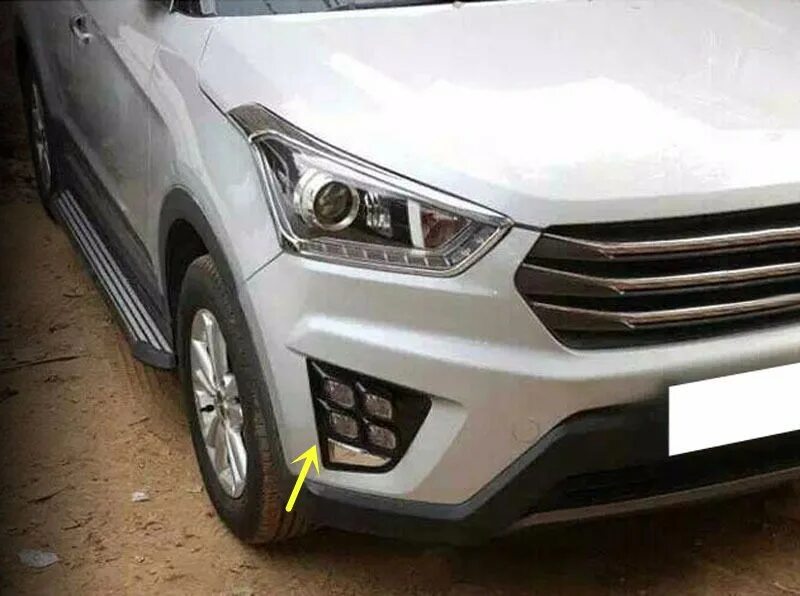 Противотуманные фары хендай крета. Фары противотуманные Hyundai Creta 2016-, led. ДХО Hyundai Creta. ПТФ led Hyundai Creta. Дневные ходовые огни Хендай Крета.