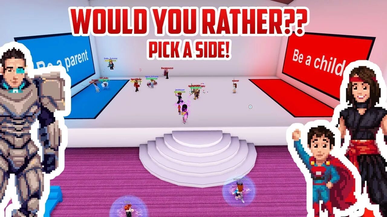 Pick a side. Pick a side роблокс. would you rather roblox. pick roblox game. pick me роблокс.