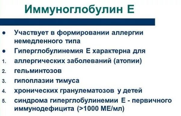 Высокий иммуноглобулин причины